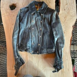 Free people leather jacket